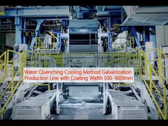 Μέθοδος ψύξης με αποστράγγιση νερού Γραμμή παραγωγής γαλβανισμού με πλάτος επικάλυψης 500-1600 mm